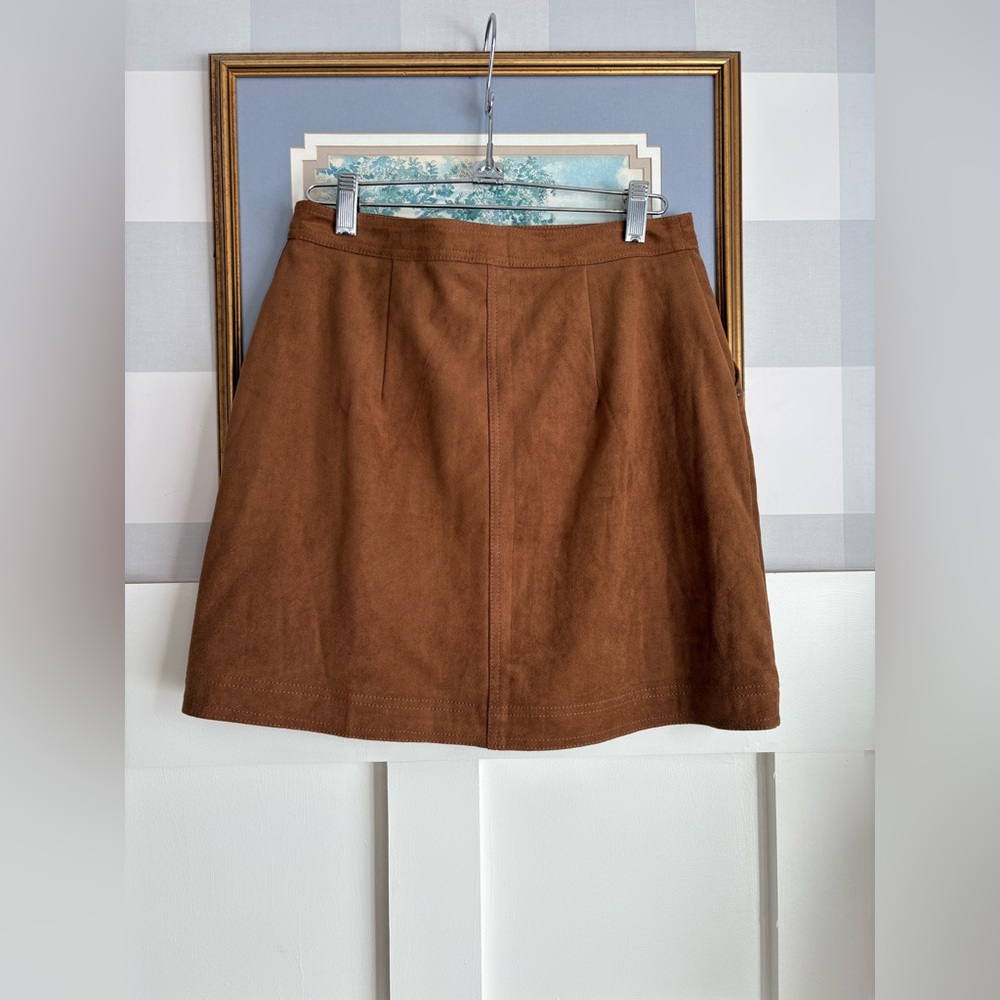 Abercrombie & Fitch Tan Button-Front Mini Skirt Size Small - Picture 2 of 7